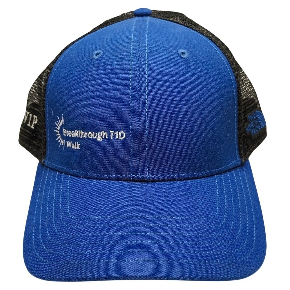 The North Face Breakthrough T1D Walk Blue Black Mesh Trucker Snapback Hat